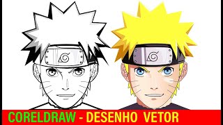 Como tranformar imagem em desenho no CorelDraw - vetorizar o Naruto no Corel