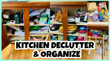2023 FIRST DECLUTTER/ Kitchen cupboards and drawers declutter, clean and organize