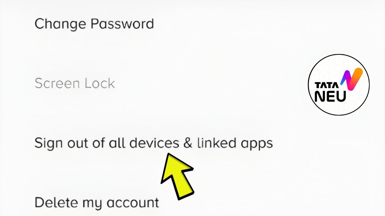 How to Logout Tata Neu App Account from All Devices & Apps