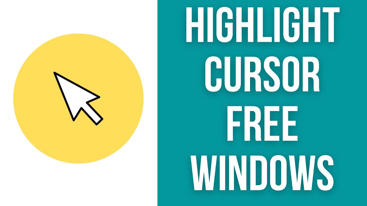 How To Highlight Mouse Cursor FREE (Windows) - YouTube