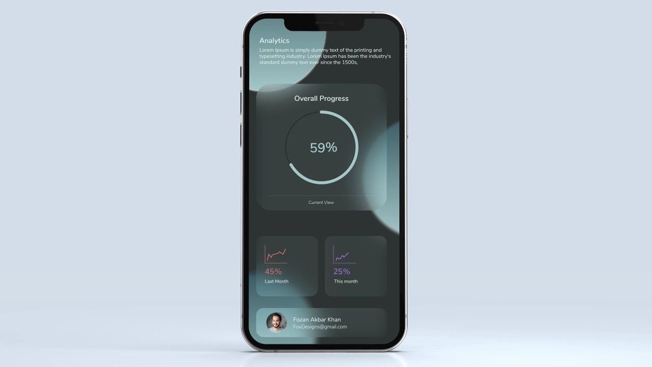 Animated Analytics UI Screen. 