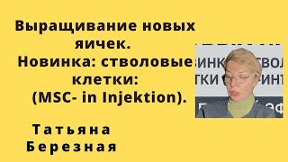Выращивание новых яичек. Новинка: стволовые клетки (MSK - Injektion ).