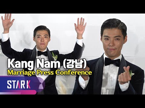 강남♥<strong>이상화</strong> <strong>결혼</strong>, &amp;quot;금메달처럼 살겠다&amp;quot;(Kang Nam, Marriage Press Conference)