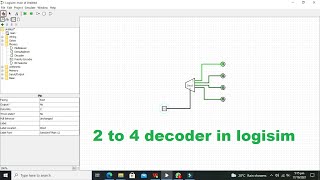 how to use 2 to 4 decoder in logisim | tutorial on simulation of 2 to 4 decoder in logisim screenshot 5