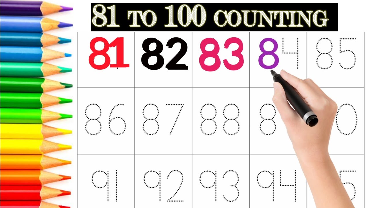 81 to 100 Counting || 1 से 100 तक गिनती || 1 to 100 counting || Ginti || गिनती || 