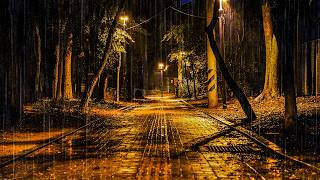 Clear Your Mind | Night Walkway Soft Rain Sounds & Brown Noise ASMR screenshot 5