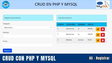Como hacer un CRUD EN PHP Y MYSQL | BOOTSTRAP - MVC #03 - Registrar