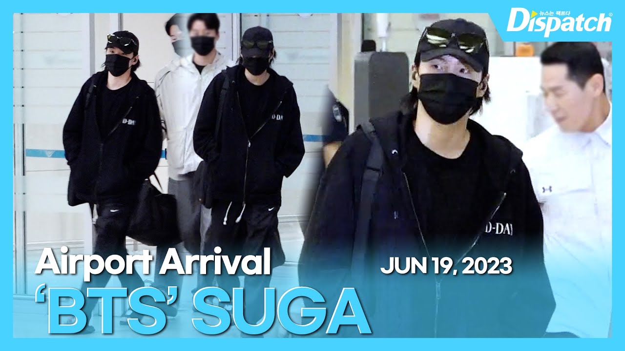 BTS news - Caught Bts SUGA at airport 2023 - video Dailymotion