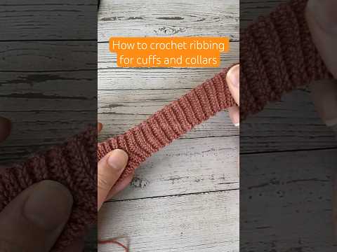 How to crochet slip stitch ribbing for cardigans and sweaters #crochet #crochettutorial #shorts
