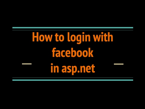 How to login with facebook in asp.net