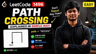 One Observation Solves This Entire Problem | 1496 Path Crossing