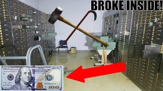 (BUSTING OPEN LOCKED SAFES) MONEY INSIDE! Abandoned Bank With Money Still Inside! screenshot 1