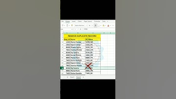Remove Duplicate Record in Excel #shortsfeed #excel #exceltips #shortsvideo #excelshorts