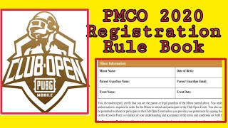 PMCO 2020 Registration | PMCO Rules 2020 | PMCO FALL SPLIT 2020 Registration