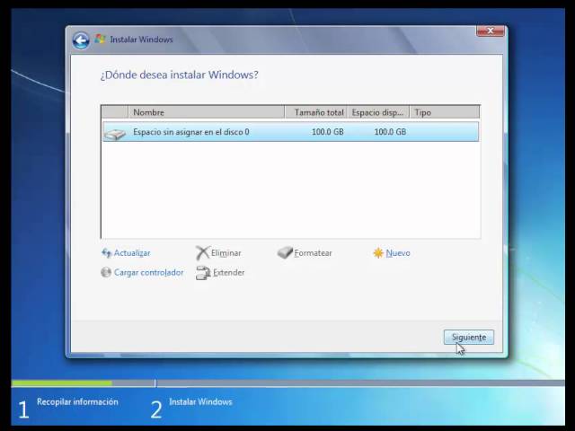 Cómo instalar Windows 7 desde cero particionamiento y formateo de disco  duro HD - YouTube