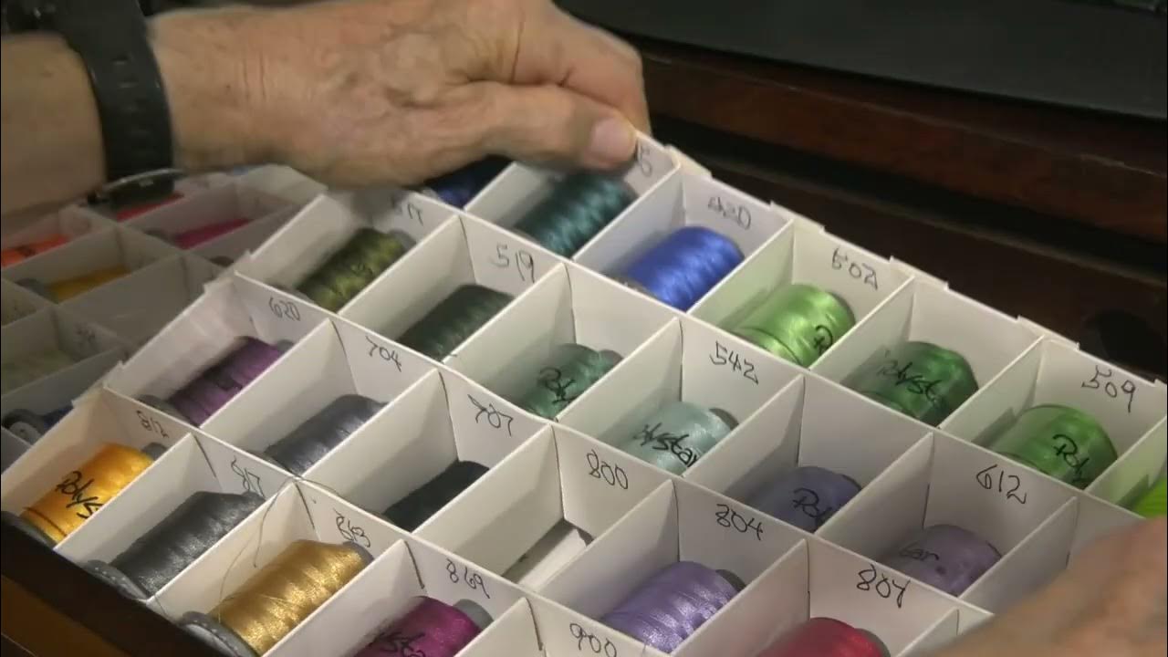 Brother PE900 my thread,bobbins and stabilizer. YouTube