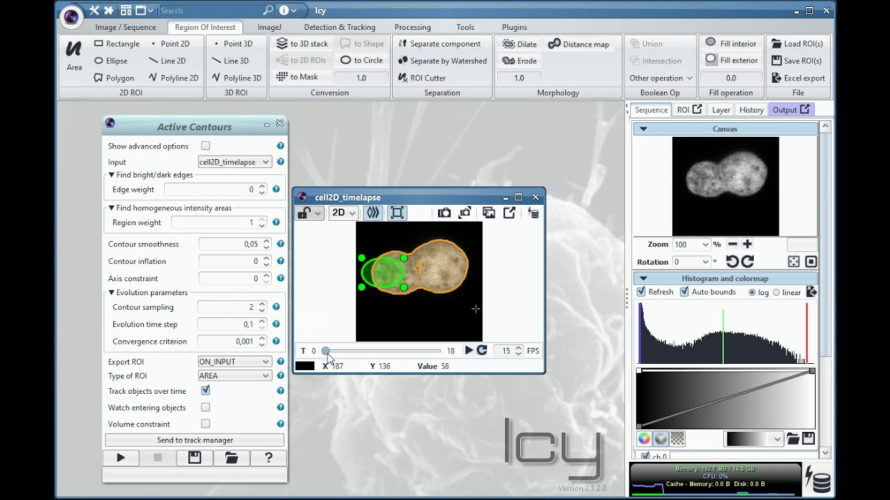 fiji imagej contour