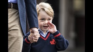 prince george arrives for his first day at school