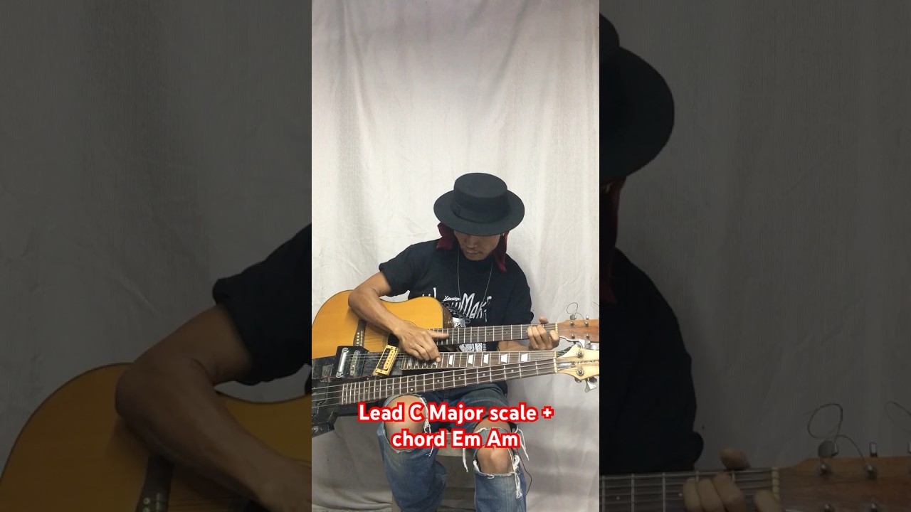 Lead C Major scale + chord Em Am improvise 