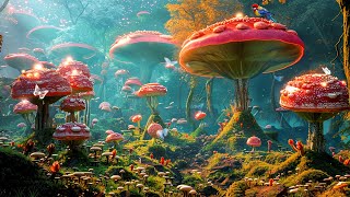 Enchanted Mushroom Forest 🍄 Magical Ambience Music & Flute Sound | Stress Melts Away, Feeling Peace