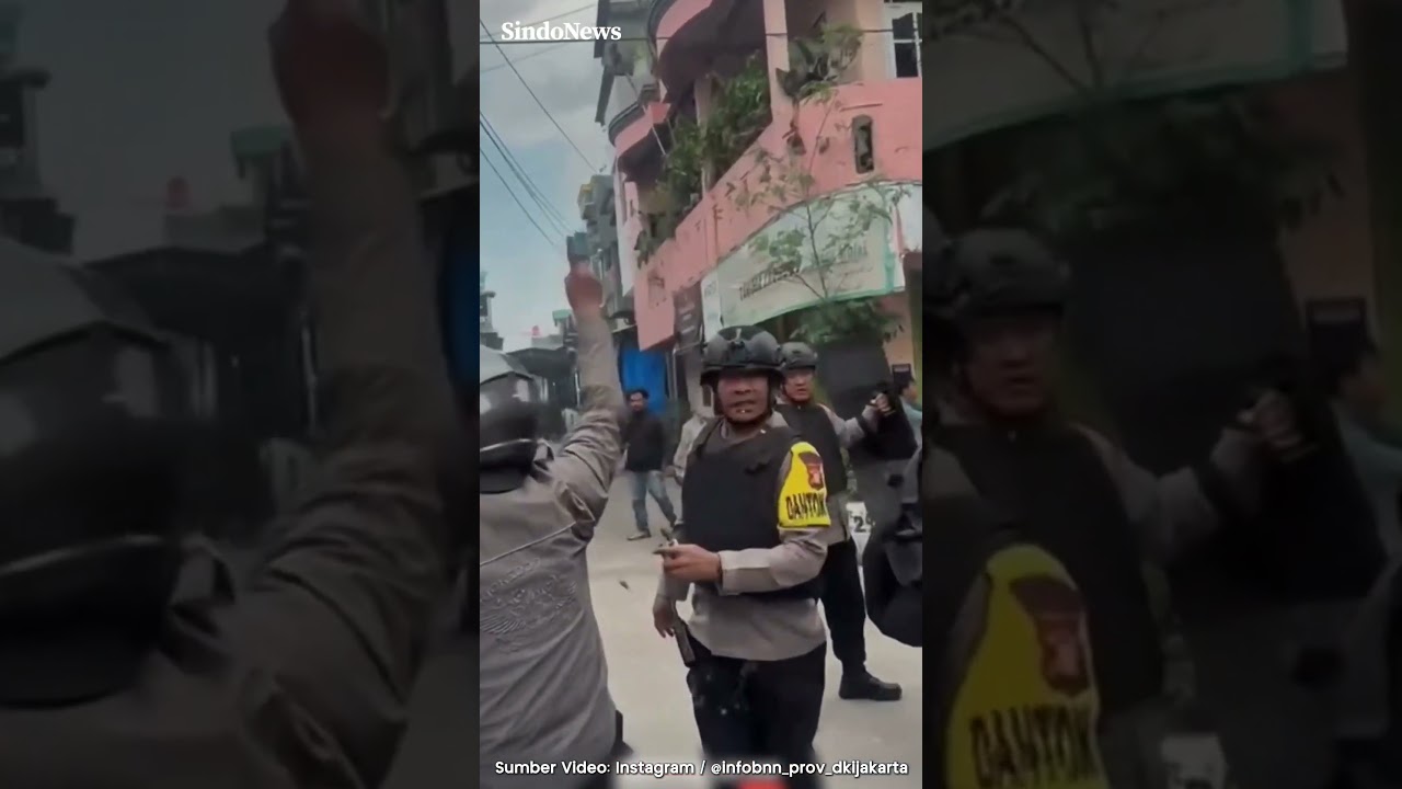 Menegangkan! BNN dan Brimob Gerebek Sarang Narkoba di Kampung Bahari Tanjung Priok