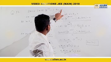 JEE Main 2018 Exam Mathematics Solution – Q. No. 51, 52, 53 (Paper Code-C)