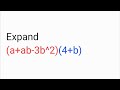 Expand (a+ab-3b^2)(4+b) | mathematics