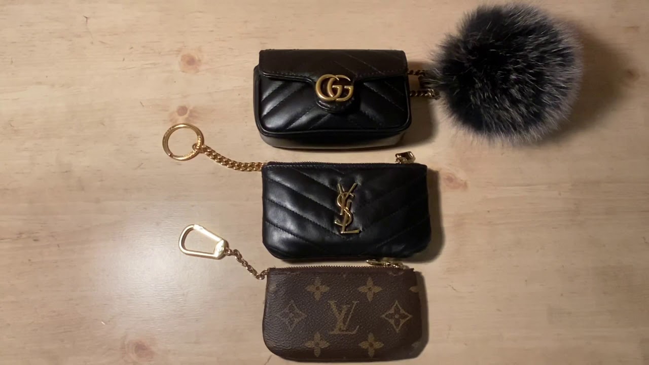LV cle vs Saint Laurent key pouch vs Gucci coin purse 