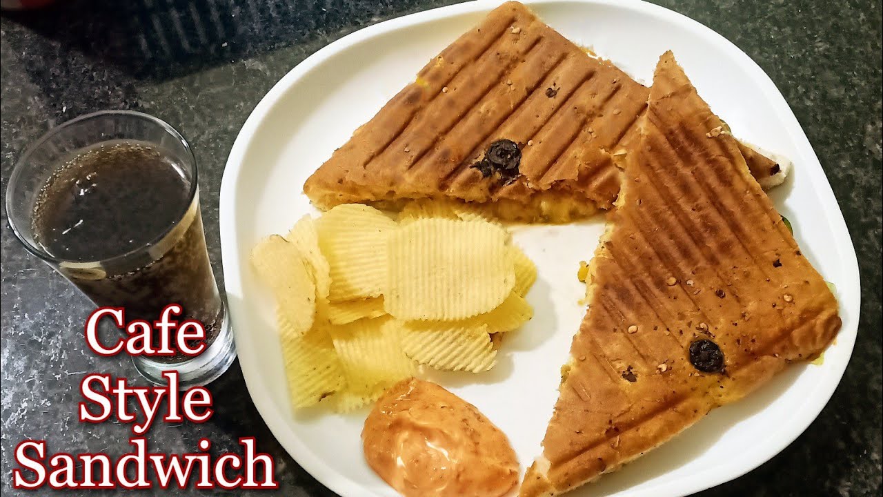 Cafe style Focaccia Sandwich / Sandwich Recipe / Sandwich Banavani Rit