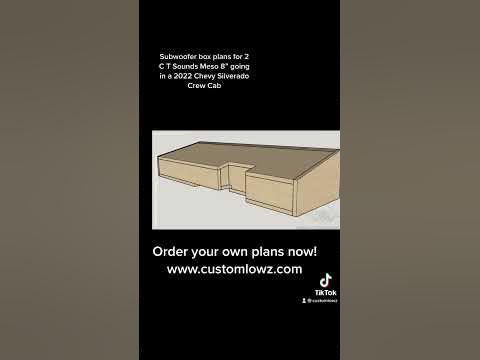 Subwoofer box plans 2 CT Sounds Meso 8s 2022 Chevy Silverado Crew Cab