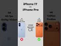 iPhone 17 vs iPhone 17 Pro