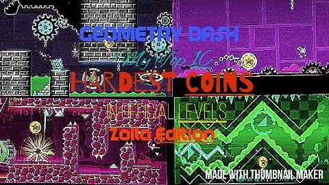 My Top 10 Hardest COINS in Official Geometry Dash Levels!