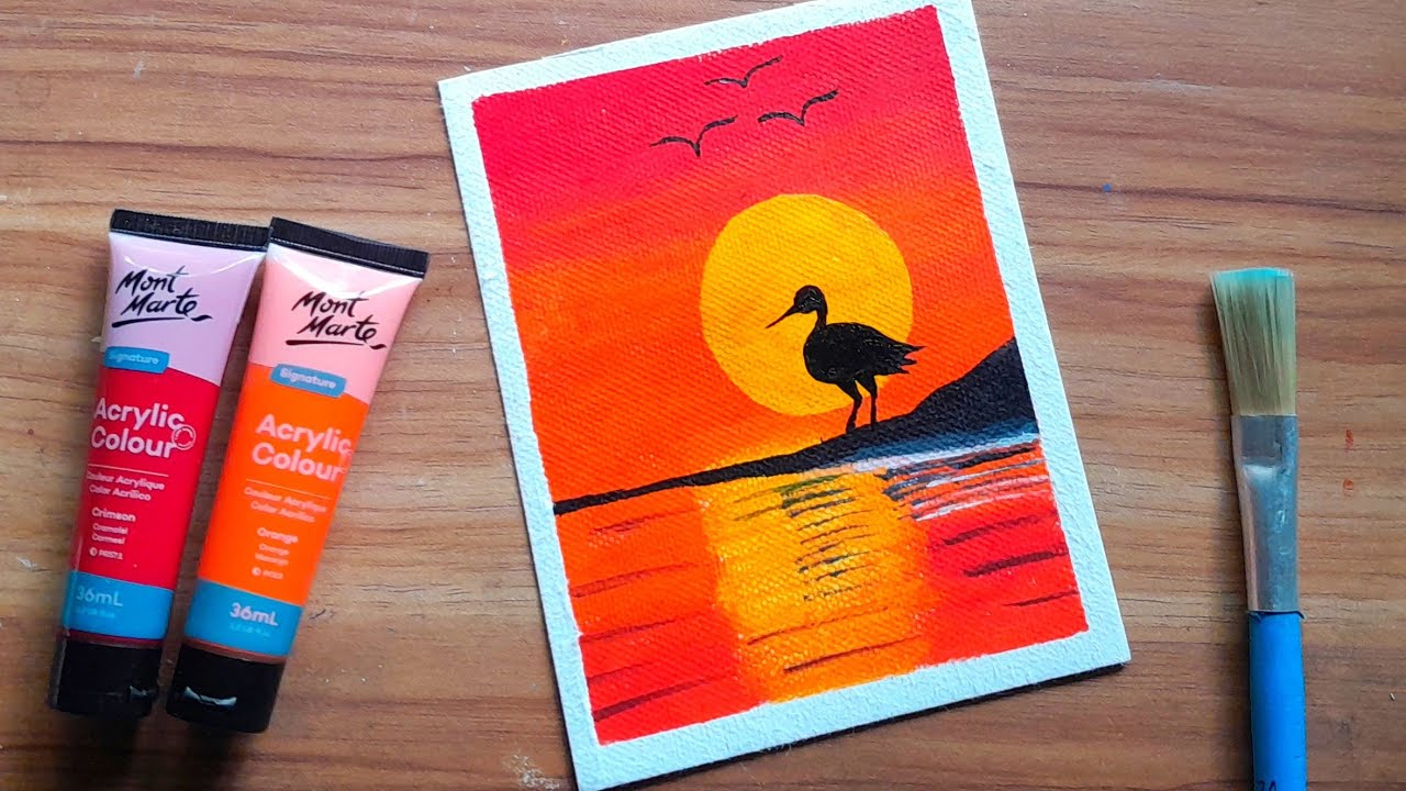 Scenery Painting l Acrylic Scenery Painting Ideas For Beginners l Scenery Art Easy Tutorial #4