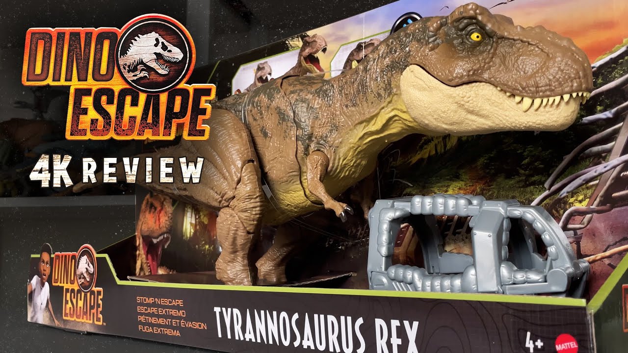 Jurassic World: Camp Cretaceous Stomp 'n Escape Tyrannosaurus Rex Action  Figure, Stomping T-Rex Toy