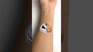Jack Skellington Pumpkin Body Art Drawing Tutorial 🎃💀 HalloweenArt #BodyPainting #jackskellington