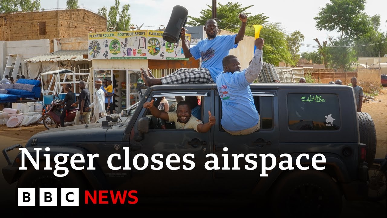 Niger coup leaders shut country’s airspace – BBC News