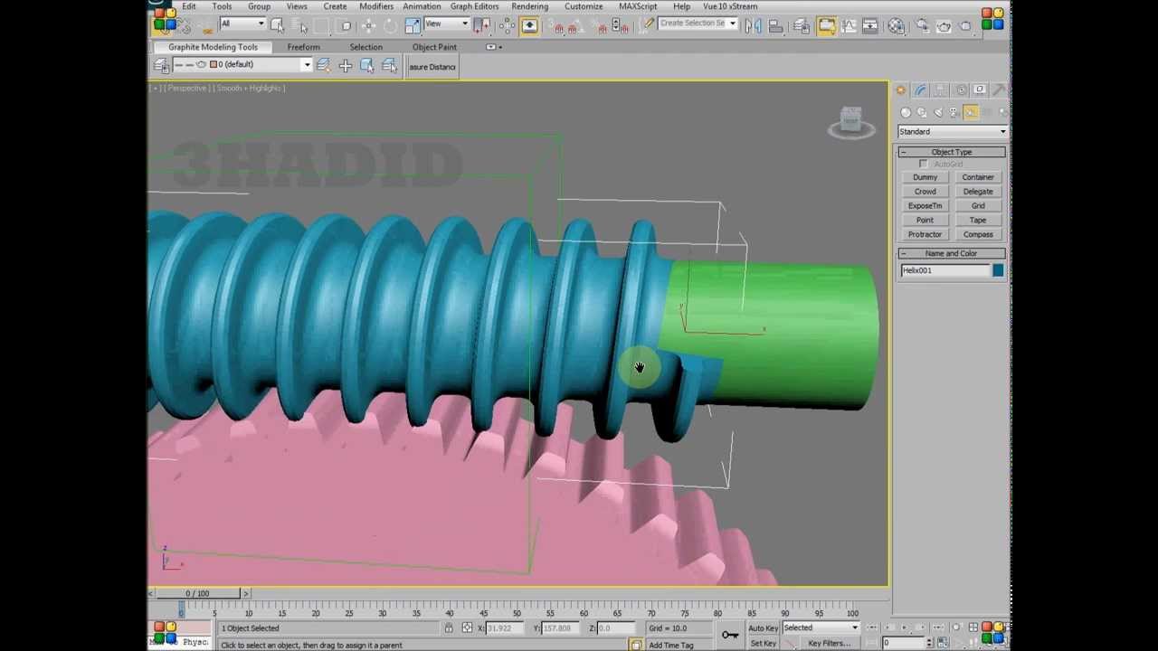 3ds Max Worm Gear (Tutorial) - YouTube