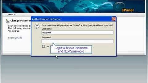 Cách Thay Đổi Mật Khẩu Truy Cập (cPanel)