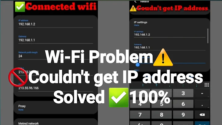 Couldn't get IP address wi-fi problem