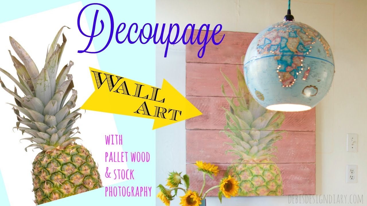 Trash to Treasure, How to Decoupage & distressed Paint from Pallet Wood and Stock Photography