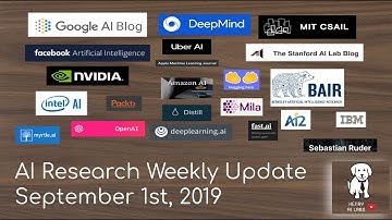 AI Research Weekly Update September 1st, 2019