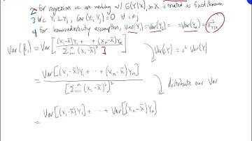 Simple Linear Regression: Derivation of the Variance of the Intercept and Slope
