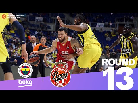 Fenerbahce Beko end AS Monaco's winning streak! | Round 13, Highlights | Turkish Airlines EuroLeague