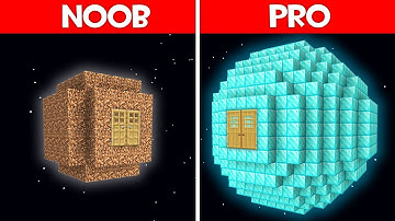 Minecraft Battle: PLANET HOUSE BUILD CHALLENGE - NOOB vs PRO vs HACKER vs GOD in Minecraft!