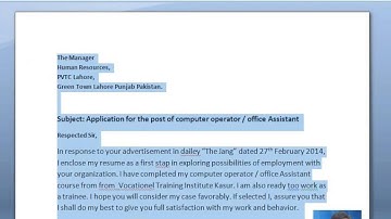 MS Word 2007 Video Tutorial Part 13 By Muhammad Kashif
