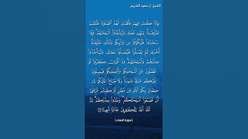 سورة النساء ( آية ١٠٢) /سعود الشريم