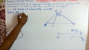 Triangle - Class 10th - External Angle Bisector Theorem