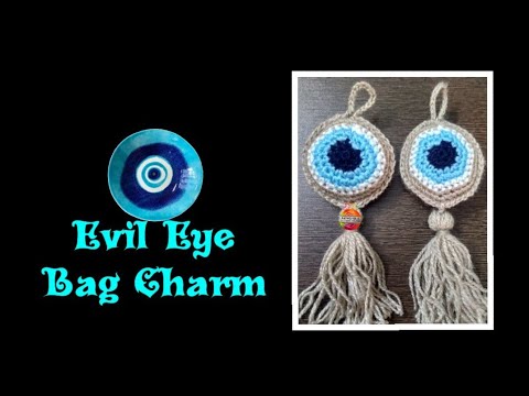 evil eye crochet bag