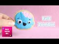DIY Halloween Zombie Felt Ornament | Halloween Crafts | Felt Crafts