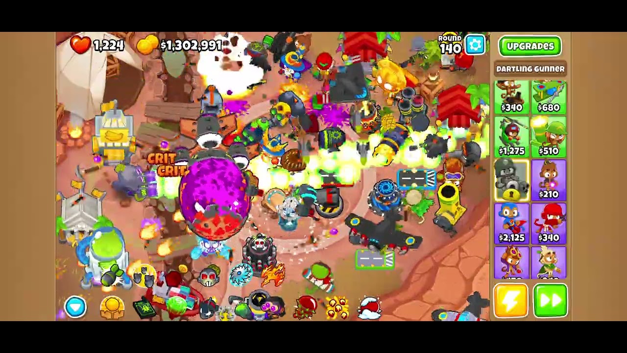 Beating round 140 on Mobile 